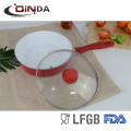 Jogo forjado vermelho do cookware 6pcs